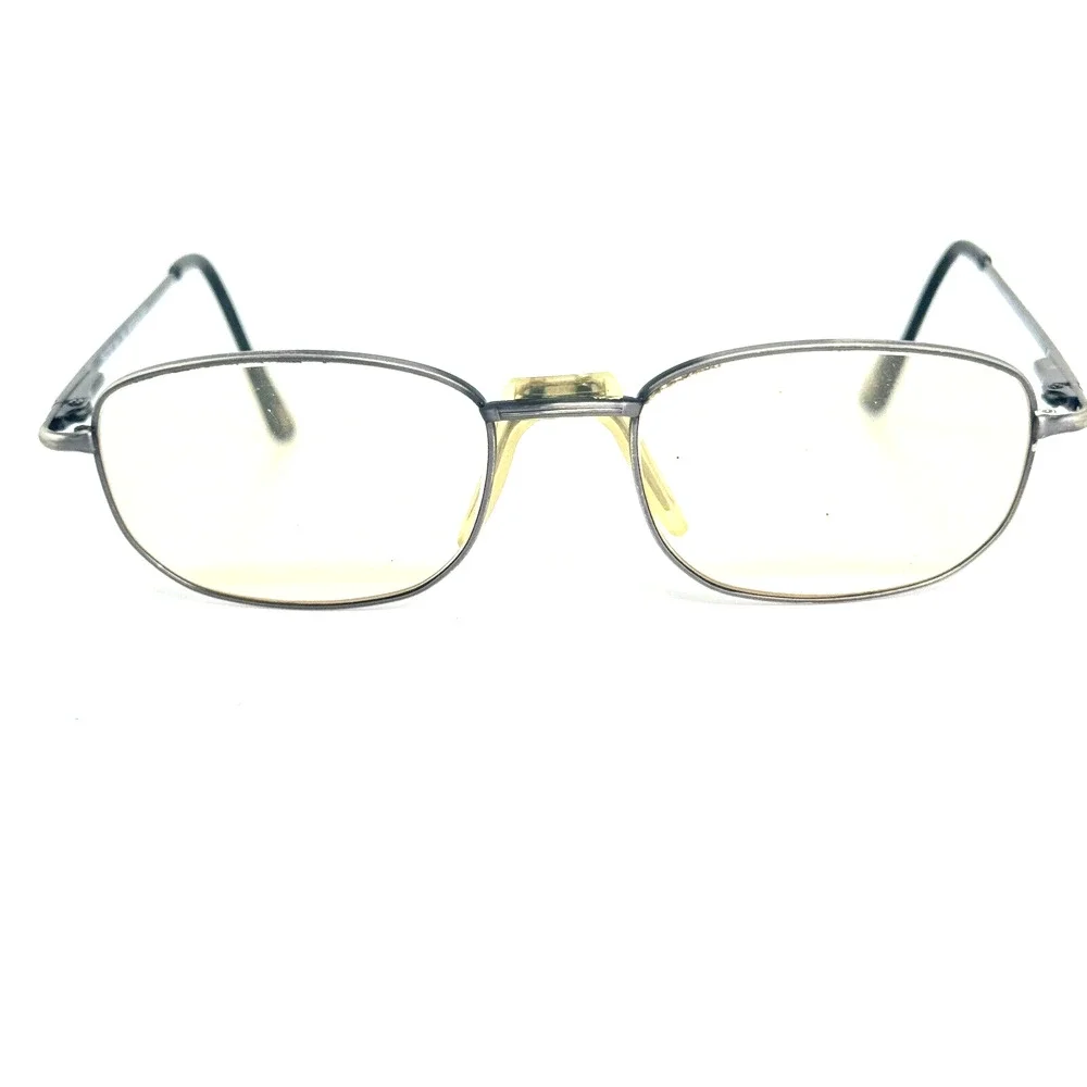 Vintage Henry Grethel Gentlemen Black Gray Metal Oval Frames Only‎ H14496